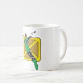 緑のランタンが腕を伸ばす コーヒーマグカップ (正面右)