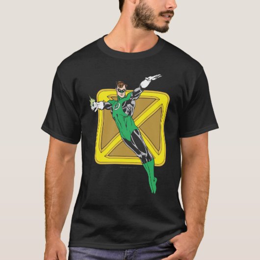 緑のランタンが腕を伸ばす Tシャツ (正面)