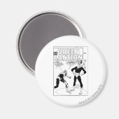 緑のランタンでリングや輪、白黒を削除 マグネット (正面/裏面)