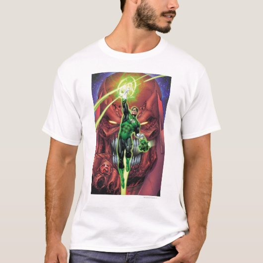 緑のランタンと光のストリーム – 色 Tシャツ (正面)