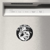 緑のランタンと戦うケープと黒と白 マグネット (インサイチュ (食洗機))