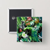 緑のランタンのグループ 缶バッジ (正面&裏面)