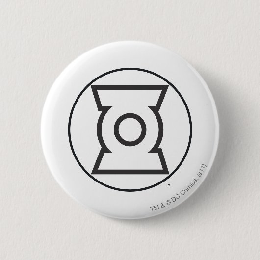 緑のランタンのロゴ12 缶バッジ (正面)