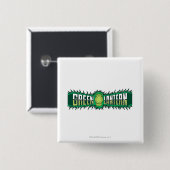 緑のランタンのロゴ-緑の炎 缶バッジ (正面&裏面)