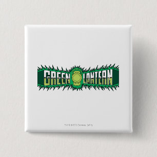 緑のランタンのロゴ-緑の炎 缶バッジ