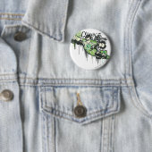 緑のランタンの落書きのキャラクター 缶バッジ (インサイチュ)