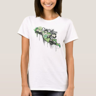緑のランタンの落書きのキャラクター Tシャツ