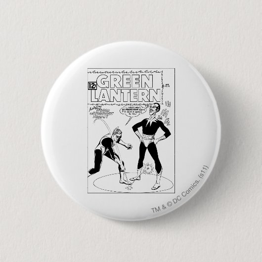 緑のランタンは白黒リングを取除きます 缶バッジ (正面)