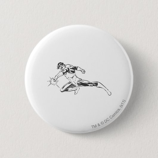 緑のランタンは突進します 缶バッジ (正面)