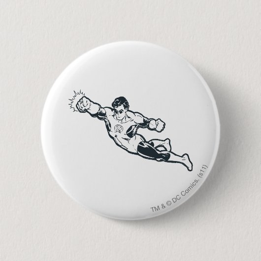 緑のランタンはBWを打ちます 缶バッジ (正面)