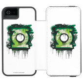 緑のランタングラフィティシンボル INCIPIO iPhoneウォレットケース (フォリオ Open)