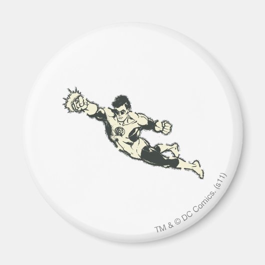 緑のランタンパンチグランジ マグネット (正面)