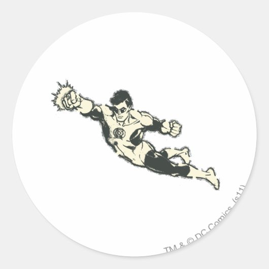 緑のランタンパンチグランジ ラウンドシール (正面)