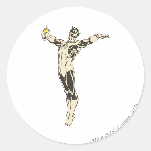 緑のランタンポーズ ラウンドシール (正面)