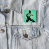 緑のランタン及び白熱［赤熱］光を放つなリング 缶バッジ (インサイチュ)