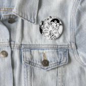 緑のランタン対白黒緑のランタン 缶バッジ (インサイチュ)