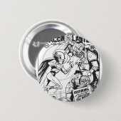 緑のランタン対確率、黒およびWhiの魔法使い 缶バッジ (正面&裏面)