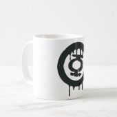 緑のランタン絵を描の記号 コーヒーマグカップ (正面左)