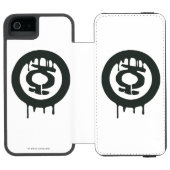 緑のランタン絵を描の記号 INCIPIO iPhoneウォレットケース (フォリオ Open)