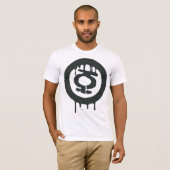 緑のランタン絵を描の記号 Tシャツ (正面フル)