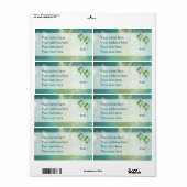 緑のランタン賛美2個 ラベル (フルシート)