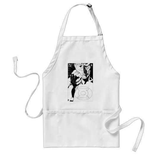 緑のランタン閉じたカバー、白黒 スタンダードエプロン (正面)