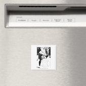 緑のランタン閉じたカバー、白黒 マグネット (インサイチュ (食洗機))