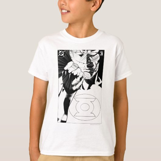 緑のランタン閉じたカバー、白黒 Tシャツ (正面)