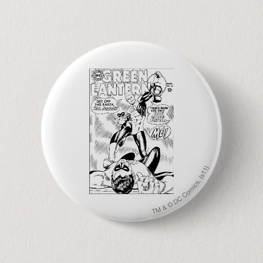 緑のランタン-このEarch Halヨルダン、Blaを離れて得て下さい 缶バッジ (正面)