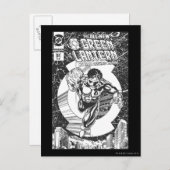 緑のランタン – すべてここに始まる,黒と白 ポストカード (正面/裏面)