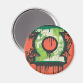 緑のランタン – ねじれた無邪気シンボル マグネット (正面/裏面)