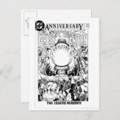 緑のランタン – 伝説の再生、黒と白 ポストカード (正面/裏面)