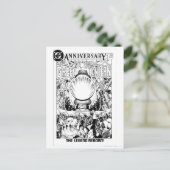 緑のランタン – 伝説の再生、黒と白 ポストカード (スタンド正面)