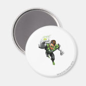 緑のランタン – 完全描写な、腕を上げる マグネット (正面/裏面)