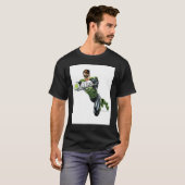 緑のランタン – 完描写全、両腕を前方 Tシャツ (正面フル)
