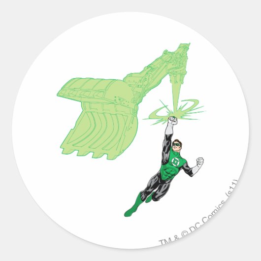 緑のランタン – 完描写全、機械付き ラウンドシール (正面)