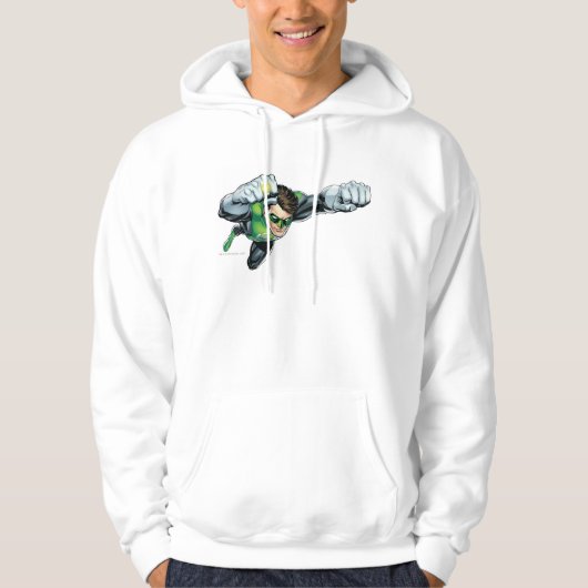 緑のランタン – 描写完全飛んでいる、右 パーカ (正面)