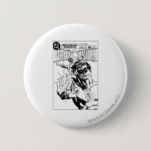 緑のランタン-行為の喜劇的なカバー、黒およびほんの少し 缶バッジ (正面)