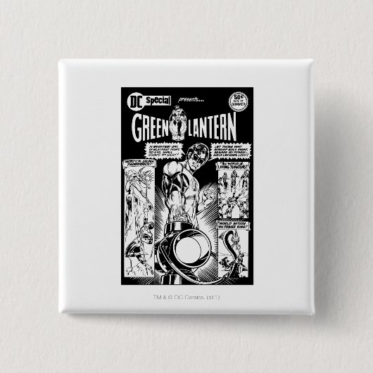 緑のランタン-黒い緑によって影で覆われる漫画 缶バッジ (正面)