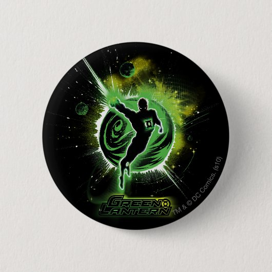 緑のランタン- EO 缶バッジ (正面)
