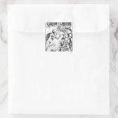 緑のランタンvsオッズの魔法使いブラック スクエアシール (バッグ)