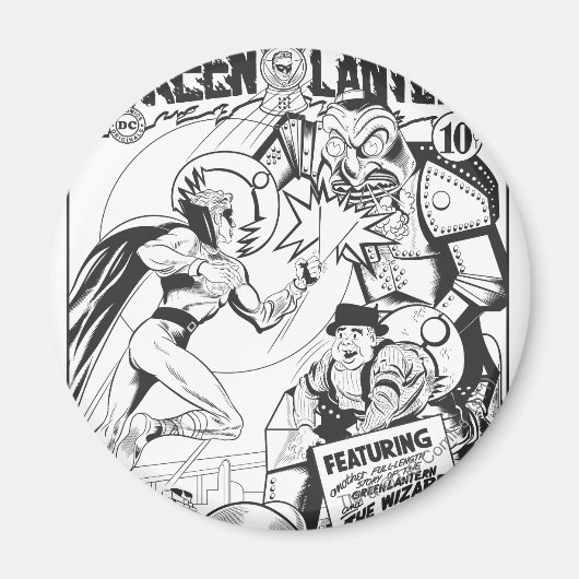 緑のランタンvsオッズの魔法使い,黒と白 マグネット (正面)