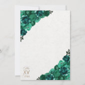 緑のランチェロプリンセスドレス キンセアニエラ 招待状 (裏面)