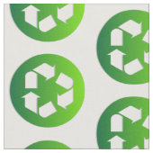 緑のリサイクルの印 ファブリック (クローズアップ)