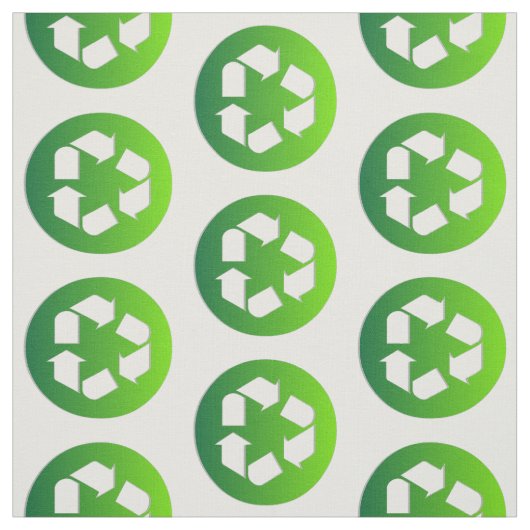 緑のリサイクルの印 ファブリック (見本)