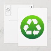 緑のリサイクル記号 ポストカード (正面/裏面)