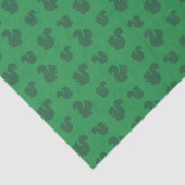 緑のリスパターン 薄葉紙 (詳細)