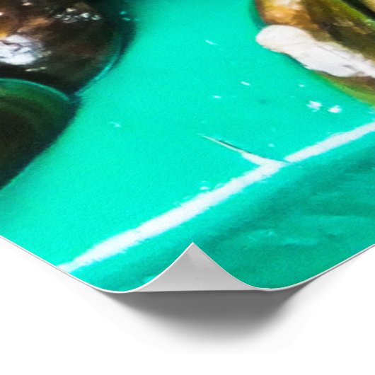 緑のリップ付きムール貝の販売 ポスター (角)