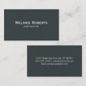 緑のリネンのパターン 名刺 (正面/裏面)