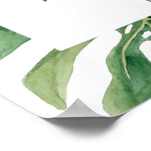 緑のリハエレガントーサルディナーウェルカム ポスター (角)